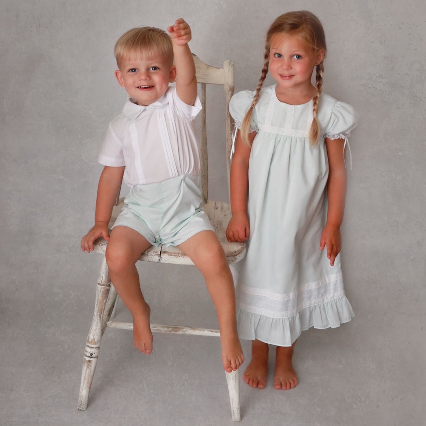 Boy Girl Matching Easter Heirloom Outfits