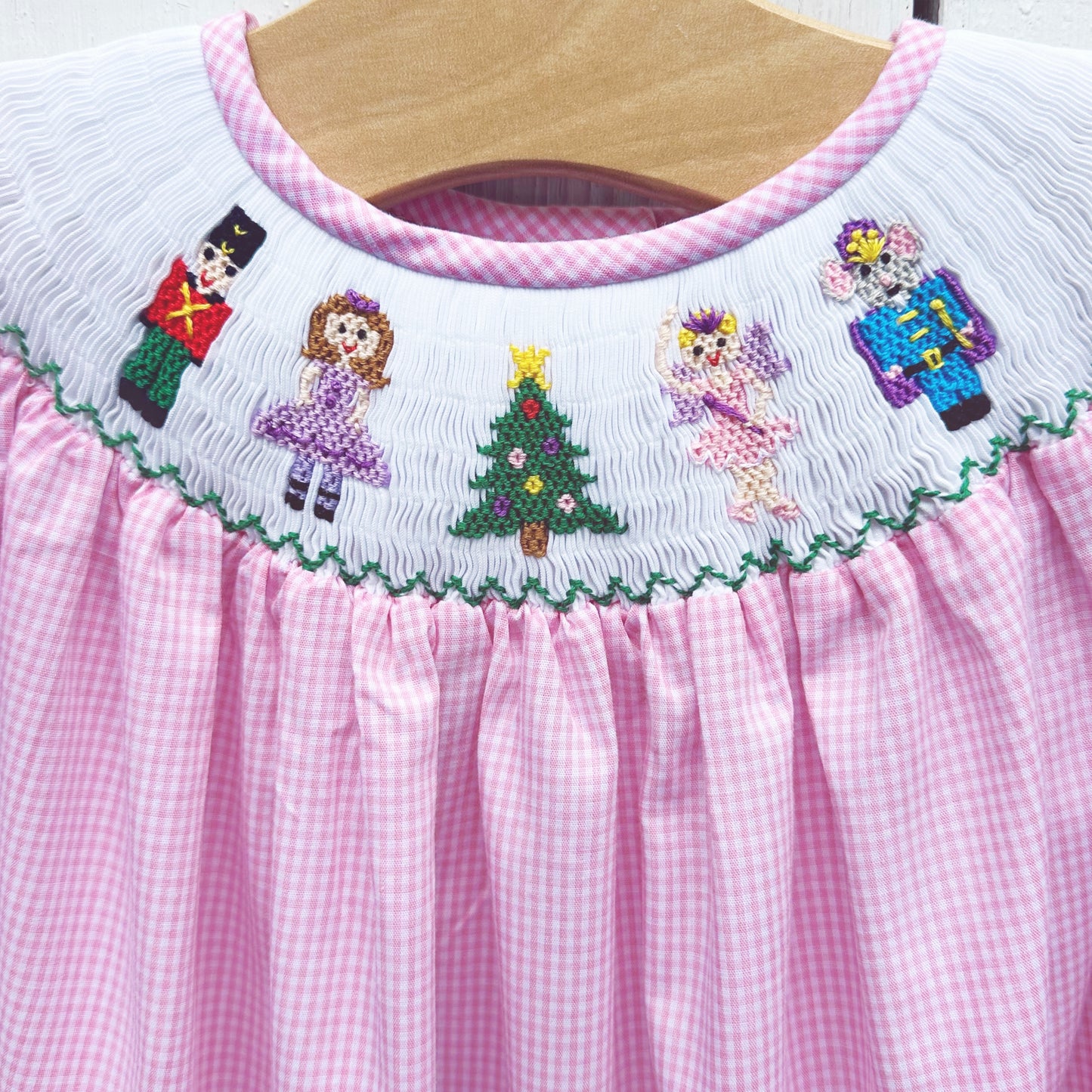 Hand Smocked Nutcracker Bishop Dress