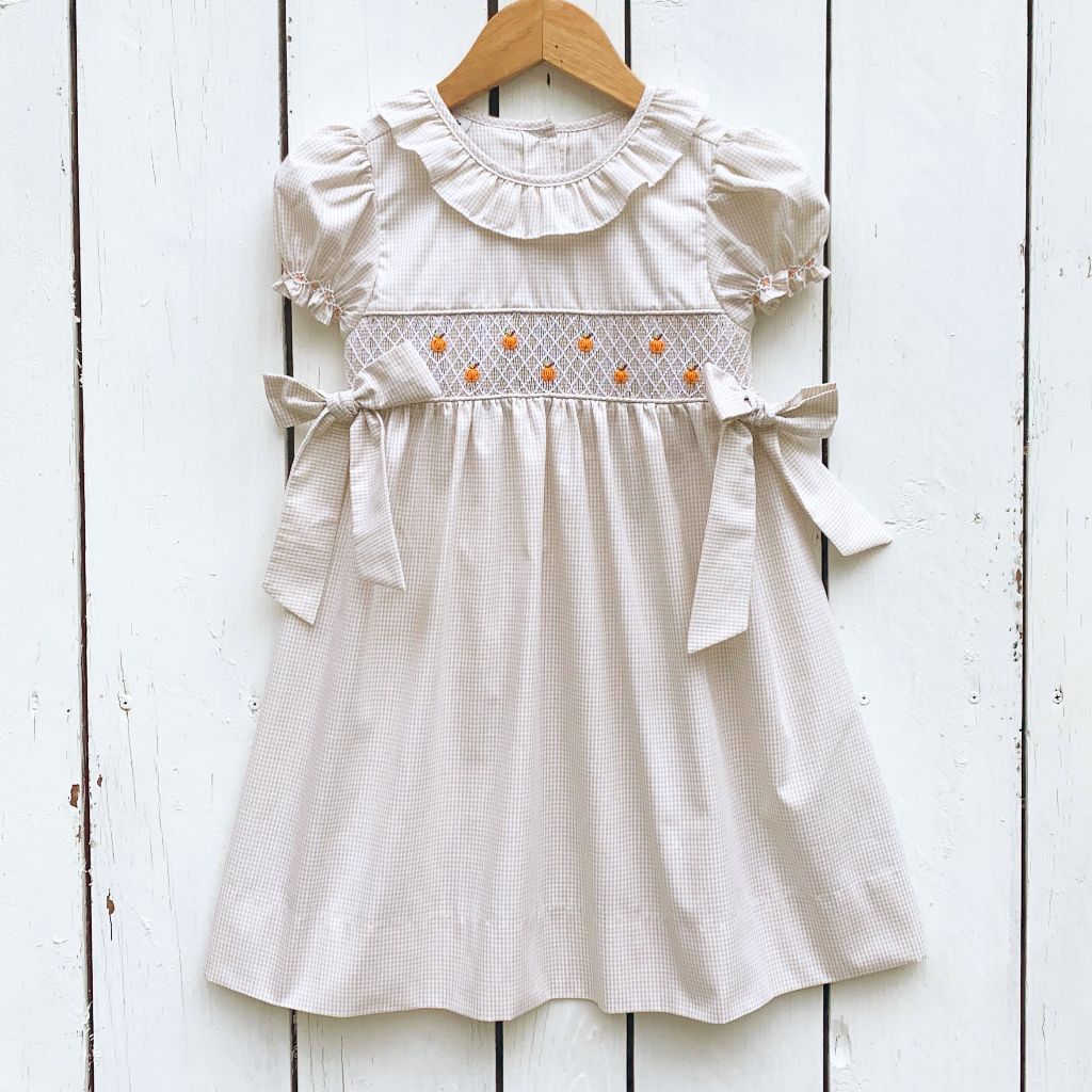 Pumpkin Harvest Smocked Dress 7 Pumpkin Harvest Smocked Dress 7