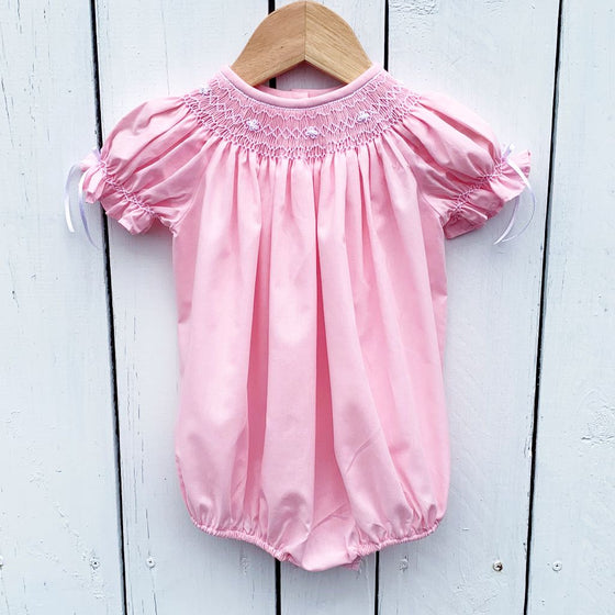 Baby Toddler Girls Smocked Heirloom Pink Bubble 