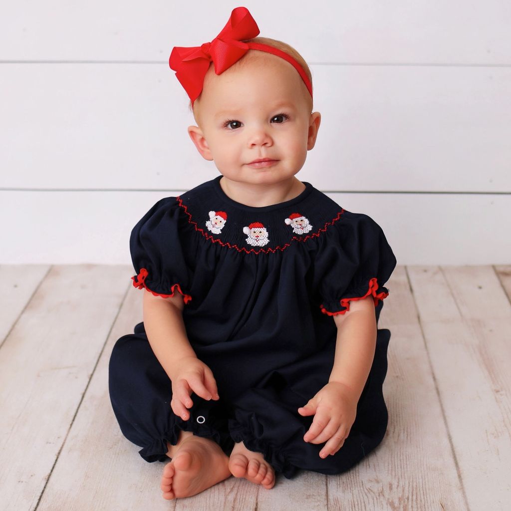 Smocked Santa Bubble – Dressie Jessie Smocking