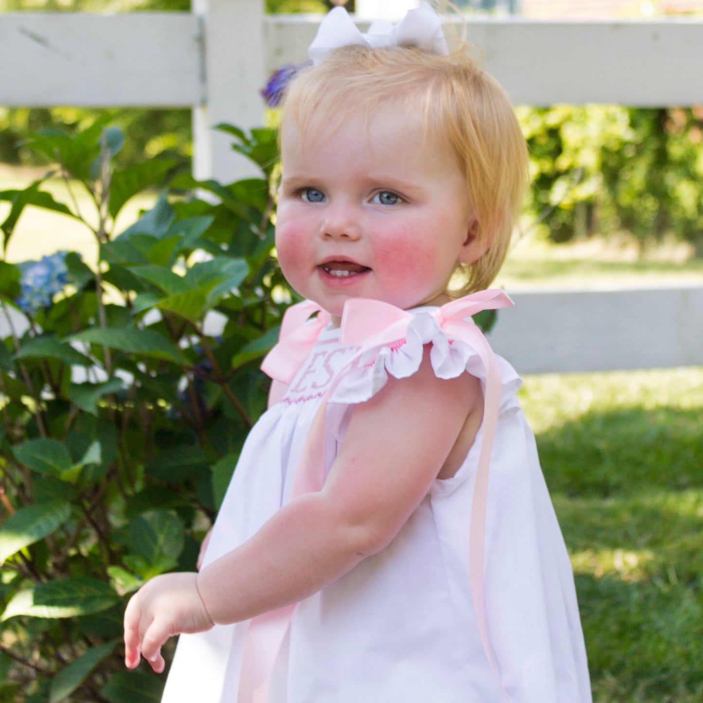 Custom Name Hand Smocked Bishop Dress Pre-Order