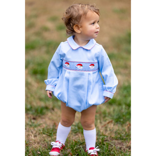 Boys Smocked Santa Bubble Jon Jon