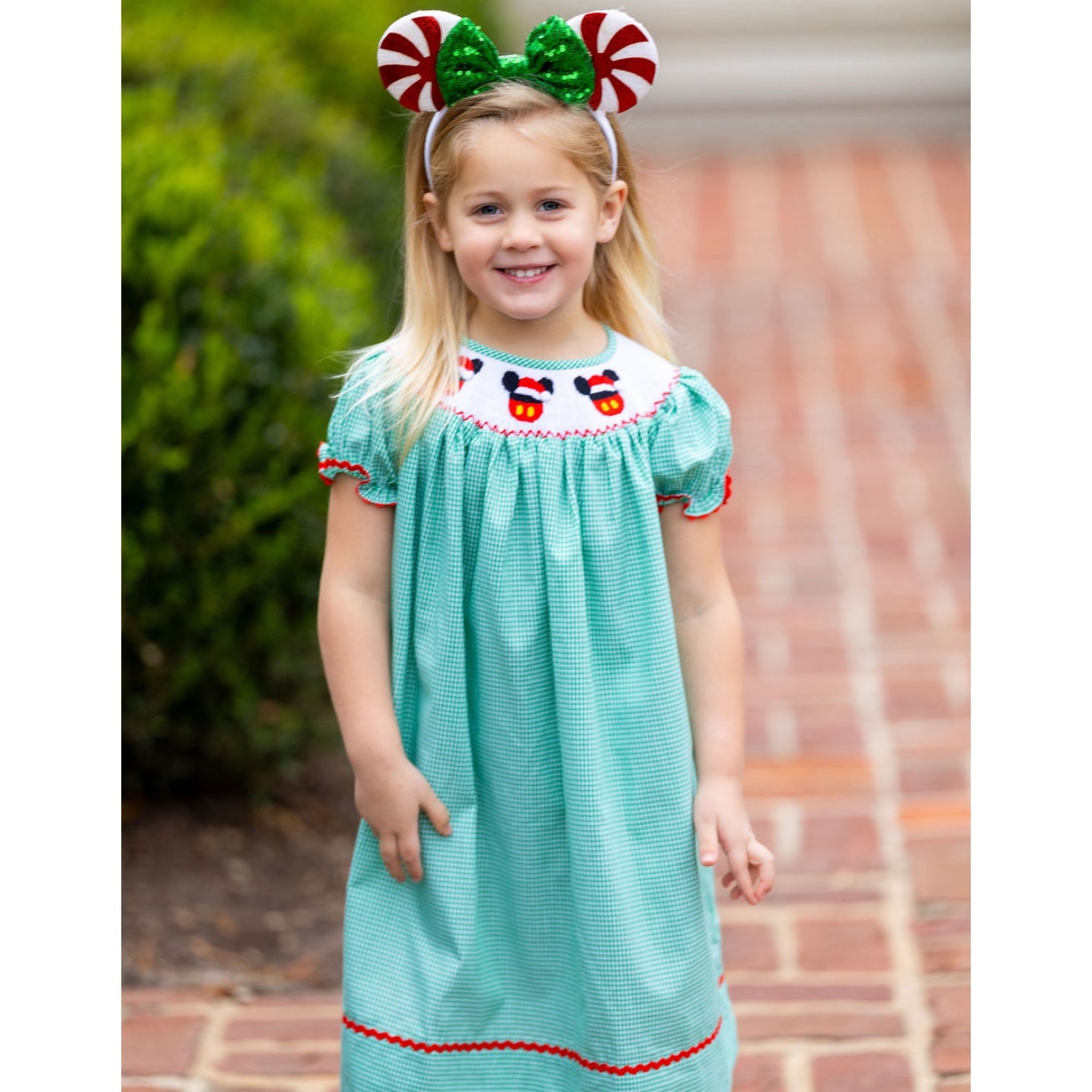 Smocked Mickey Mouse Christmas Bishop