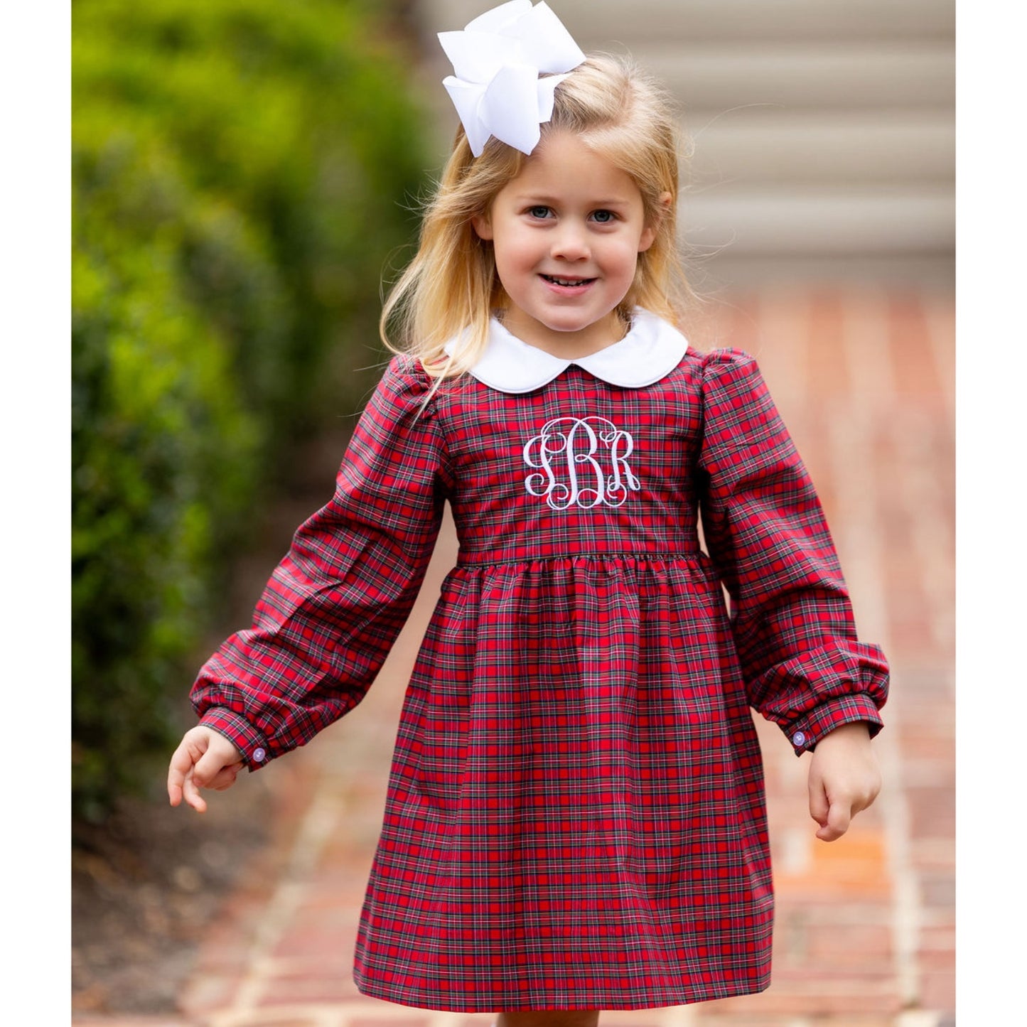 Girls Tartan Plaid Christmas Dress