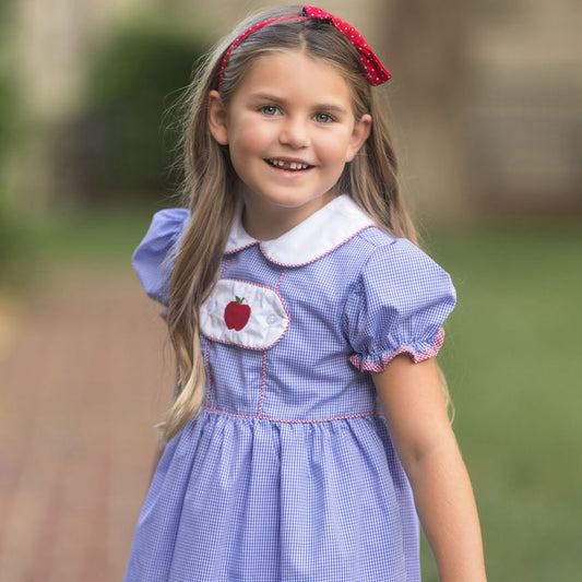 Girls Apple Back to School Dress
