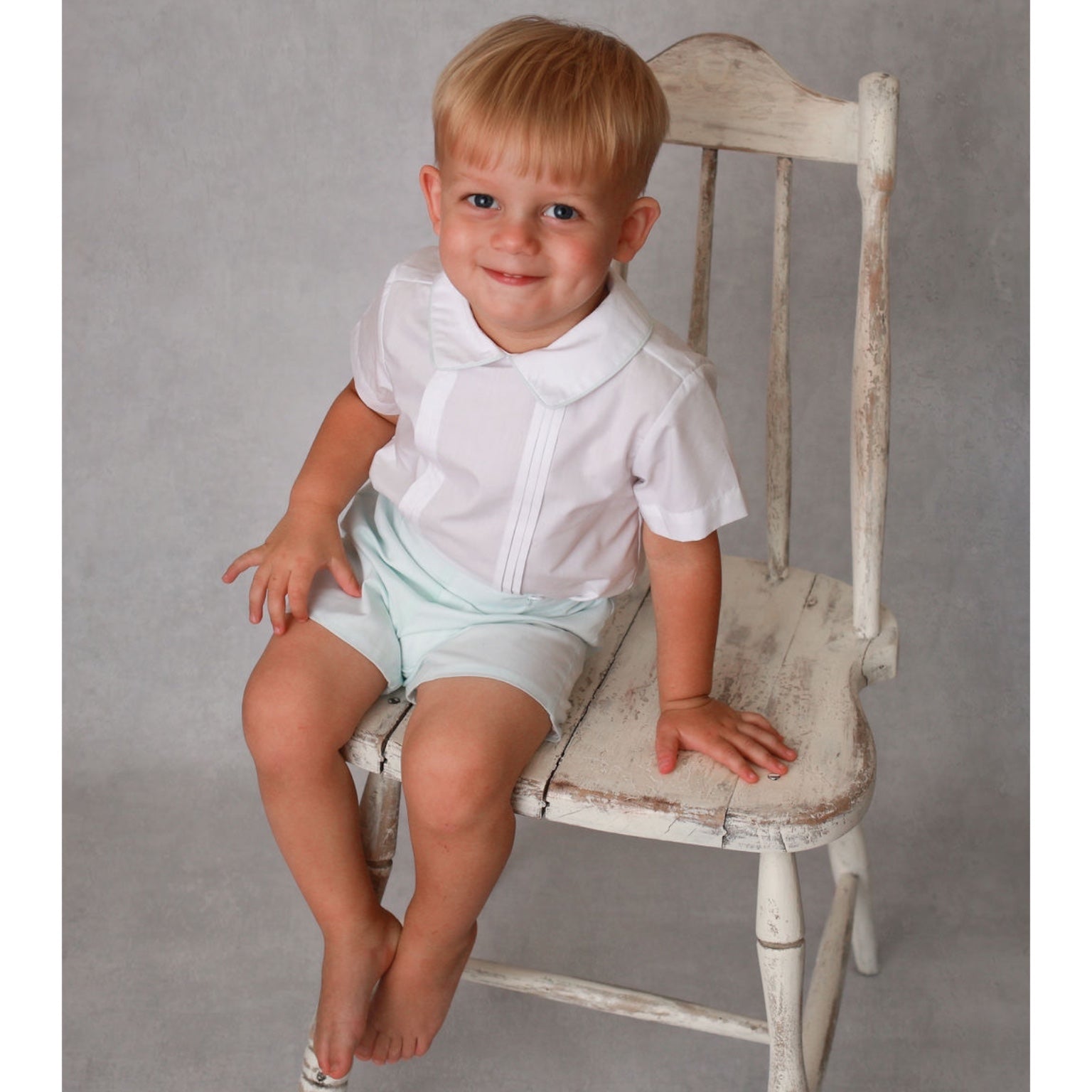 Boys Button On Short Set