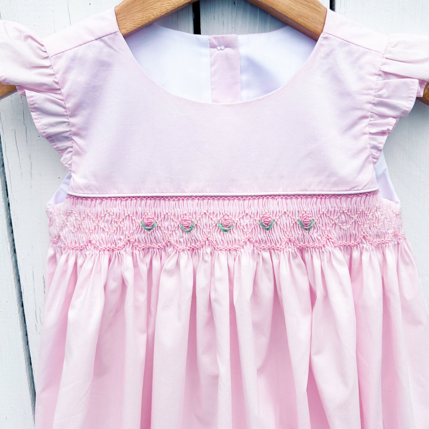 Newborn Girl Gift Smocked Pink Bubble Romper Outfit