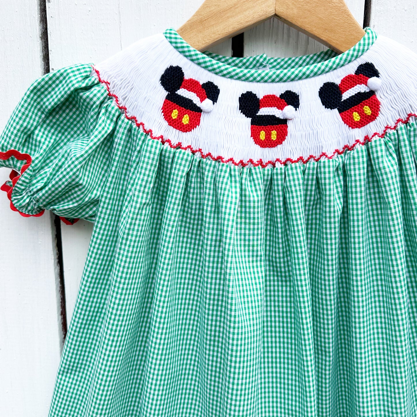 Mouse Ears Christmas Smocked Dress for Girls
