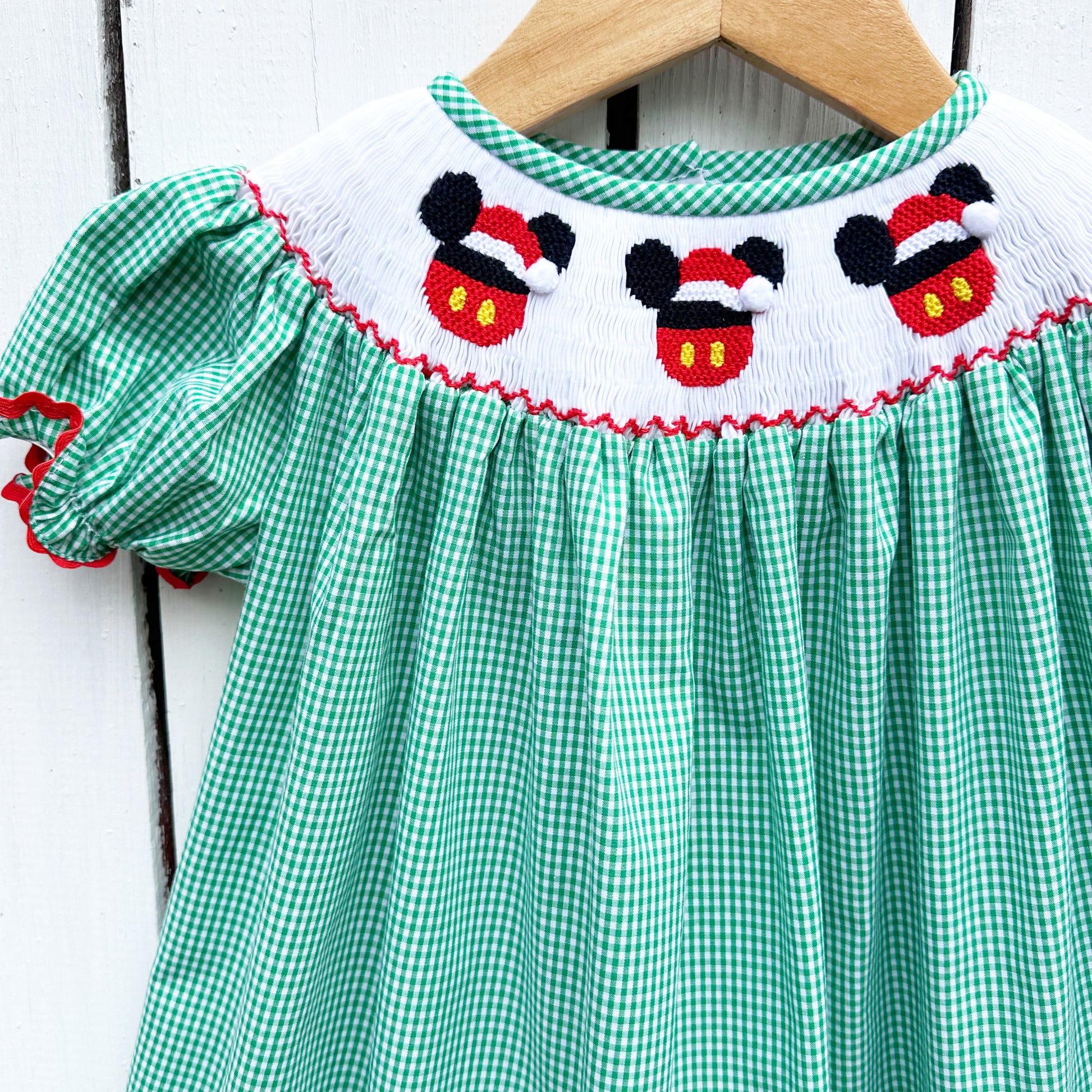 Mouse Ears Christmas Smocked Dress for Girls