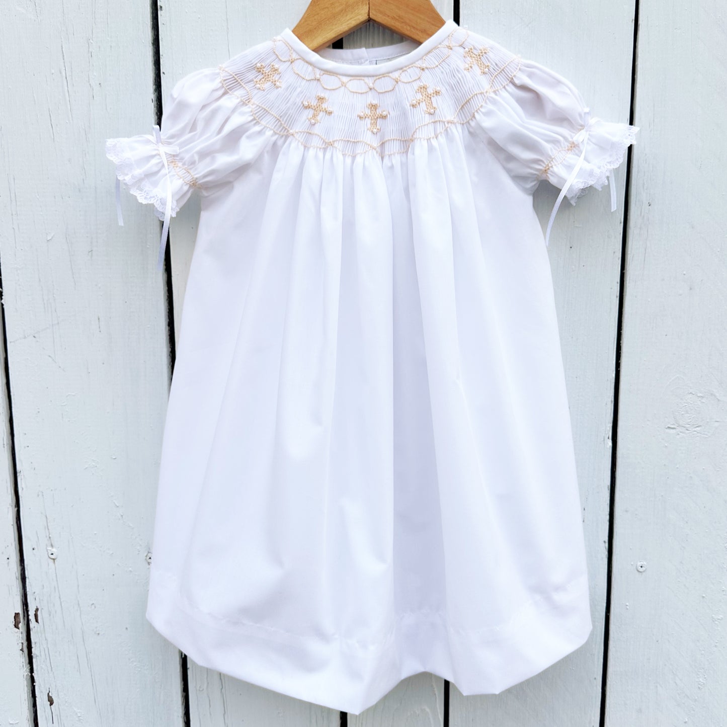 Smocked Cross Bsihop Dress