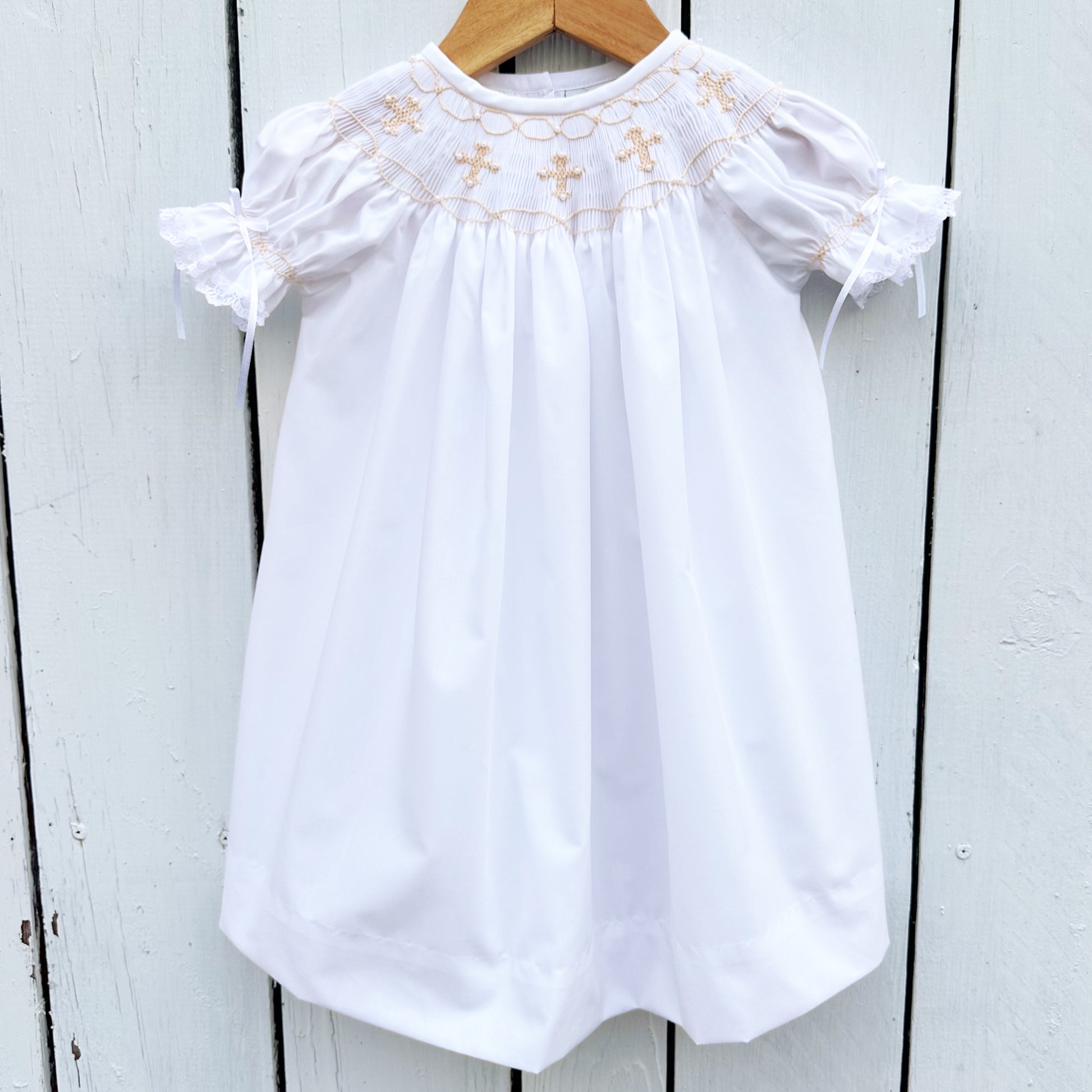 Smocked Cross Bsihop Dress