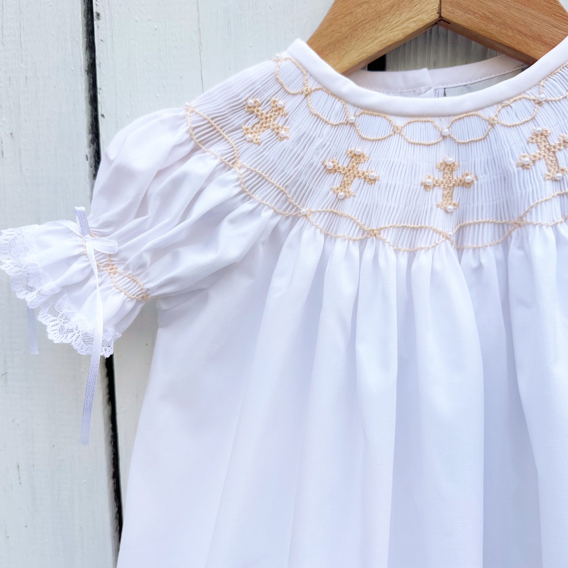 Smocked Cross Bishop Dress