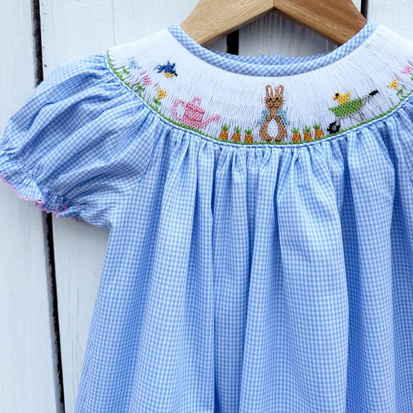 Smocked Favorite Storybook Rabbit Bishop Dress