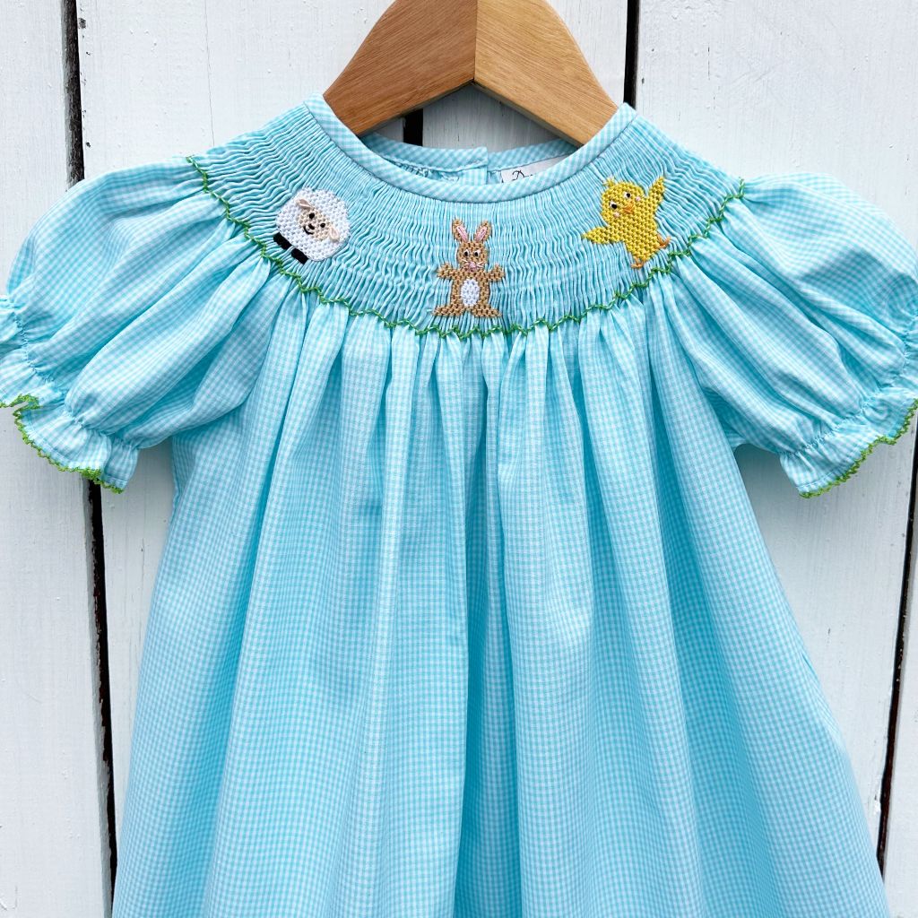 Girls Easter Smocking Bishop Dress