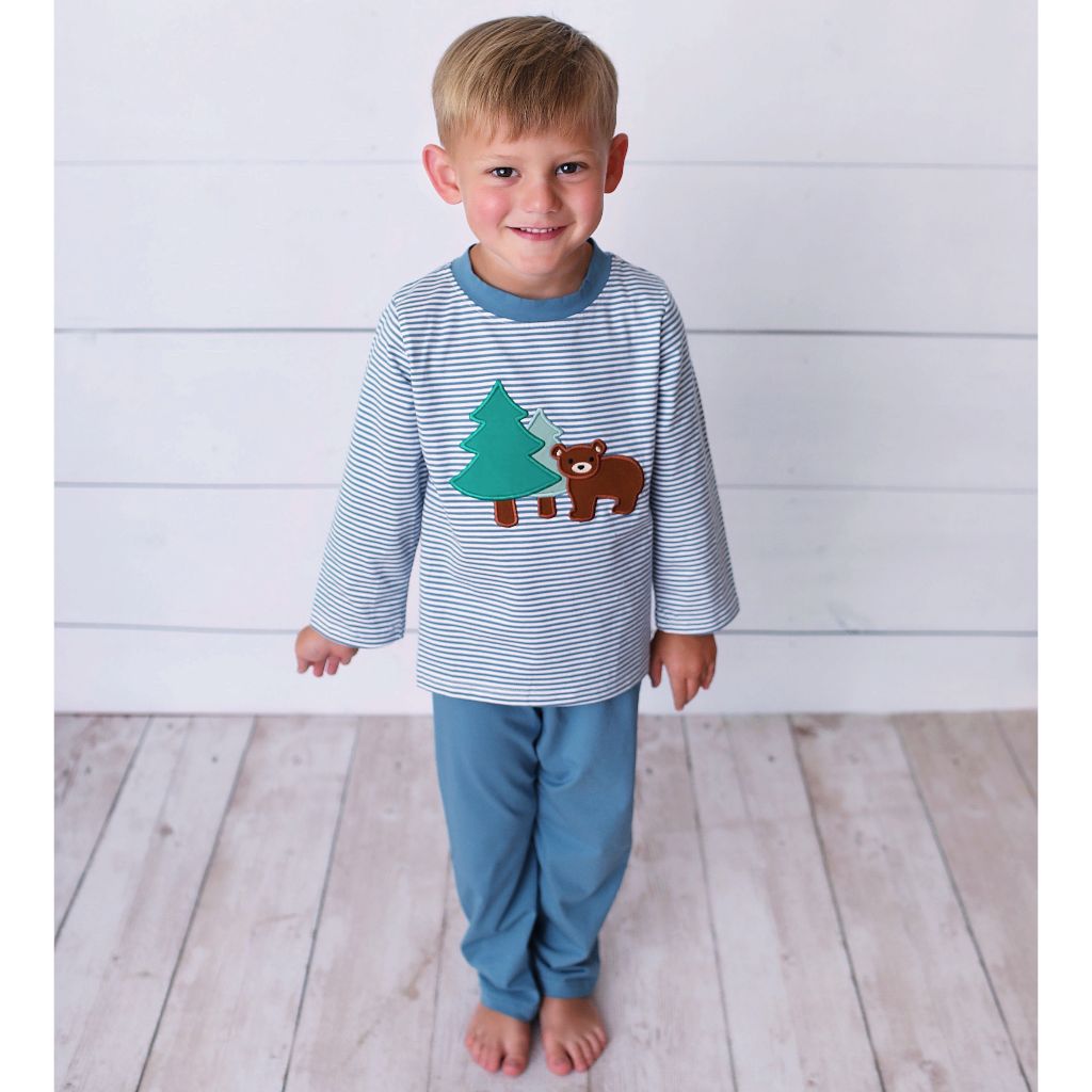 Brown Bear Knit Pant Set