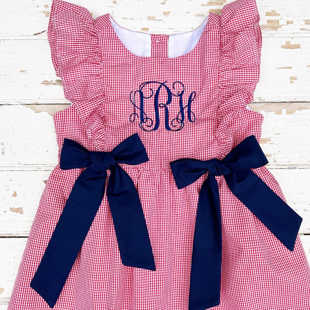 Red Gingham Dress with Bows 6 Red Gingham Dress with Bows 6