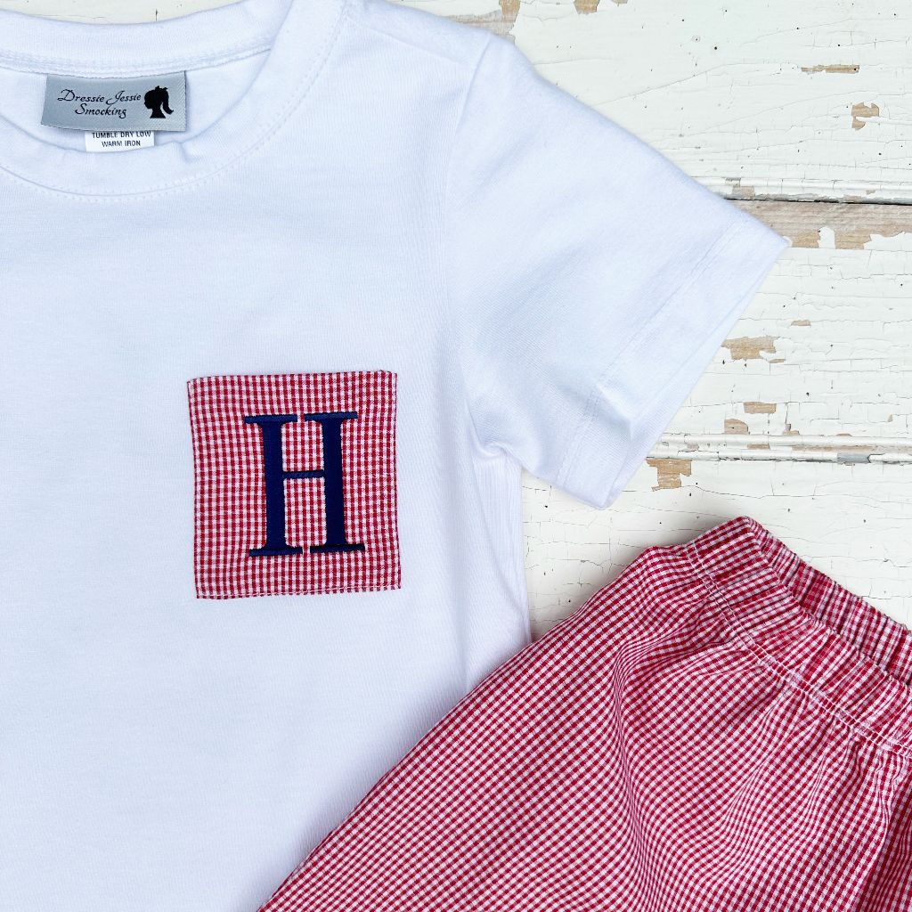 Boys Monogrammed Shirt and Shorts Set