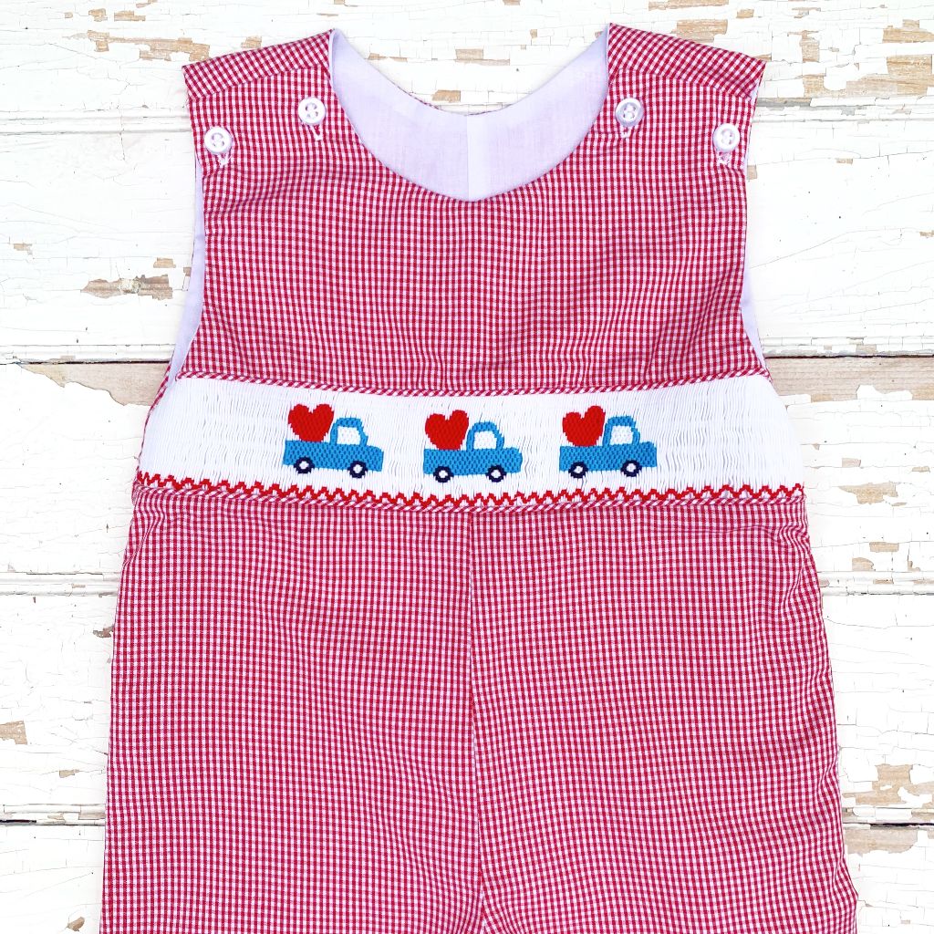 Smocked Valentine Truck Longall