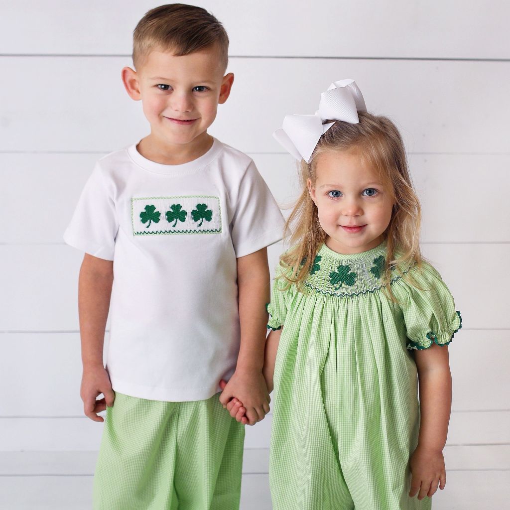 Smocked Shamrock Pant Set