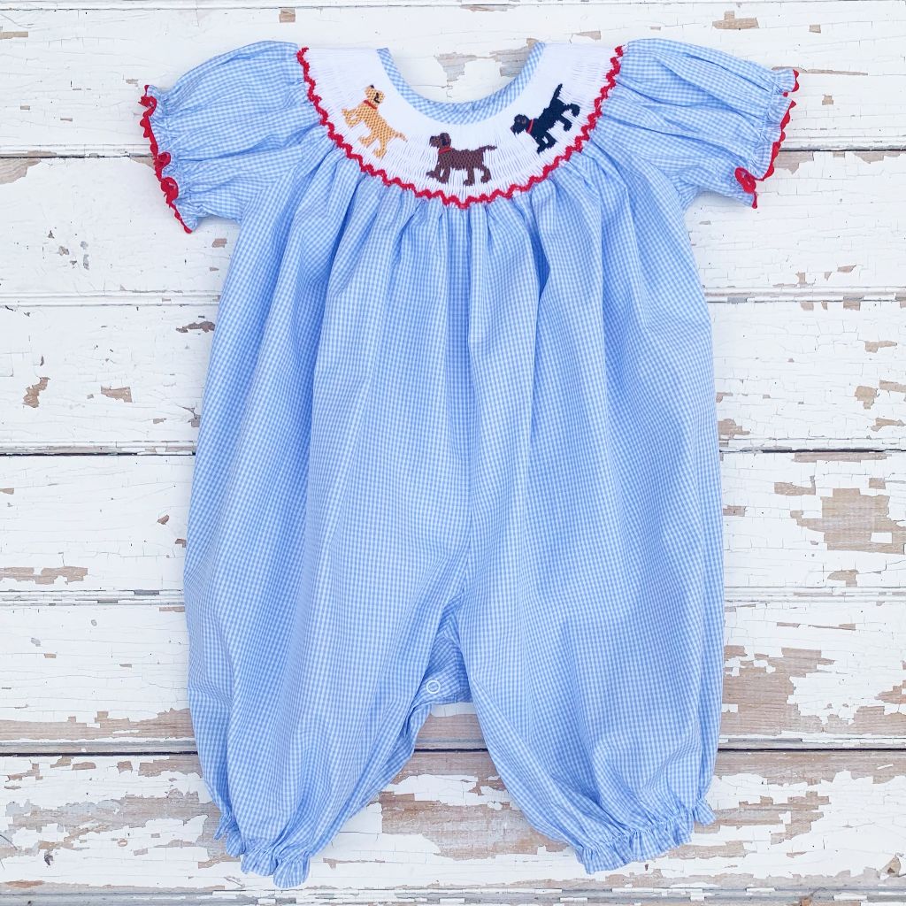 Puppy Outfit Baby Boy Romper Lab Shortall Summer Baby 