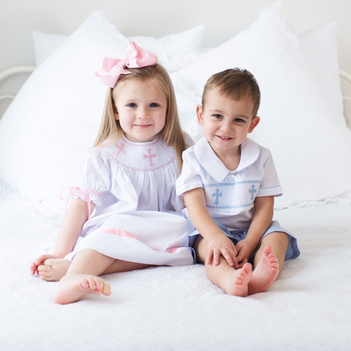 smocked cross dress Girls Linen with Pearls 12M while the lightweight material ensures comfort throughout the day. By Anthropologie Smocked Gauze Criss-Cross
