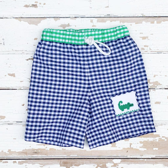 Boys Smocked Swimwear Swim Shorts Swim Trunks