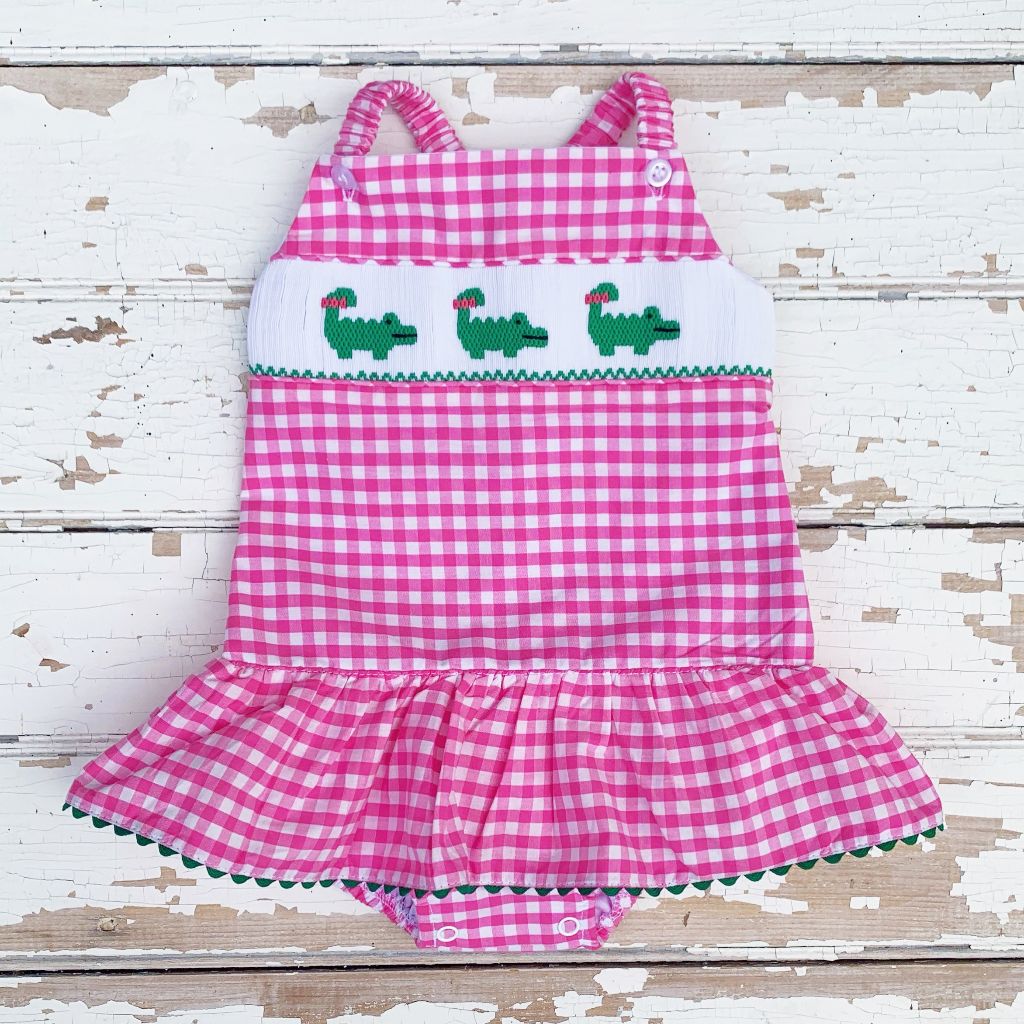 Girls Smocked Swimsuit