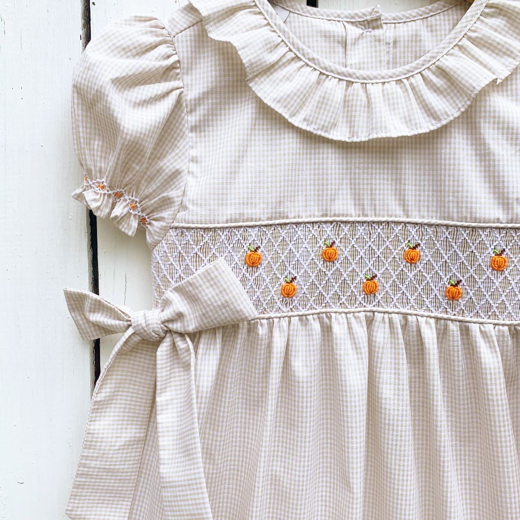 Pumpkin Harvest Smocked Dress 7 Pumpkin Harvest Smocked Dress 7