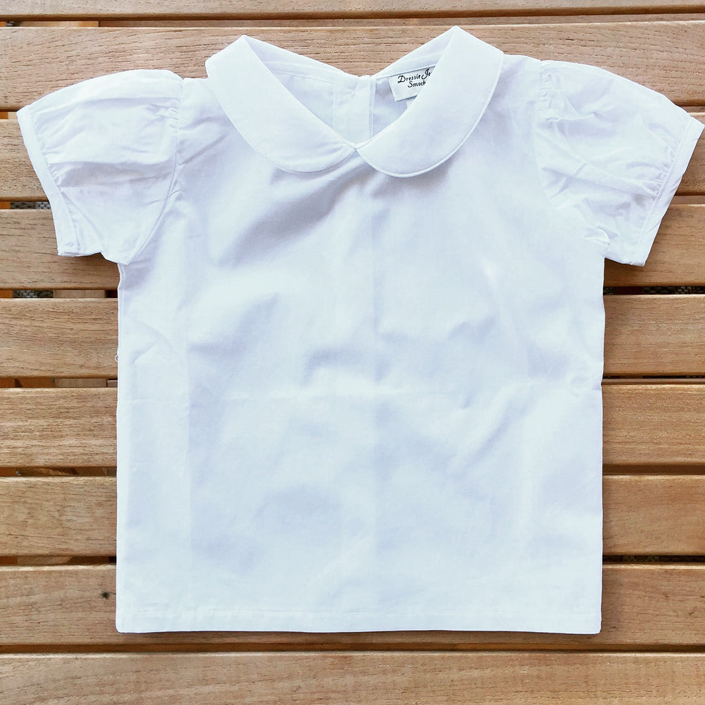 Girls White Shirt with Peter Pan Collar