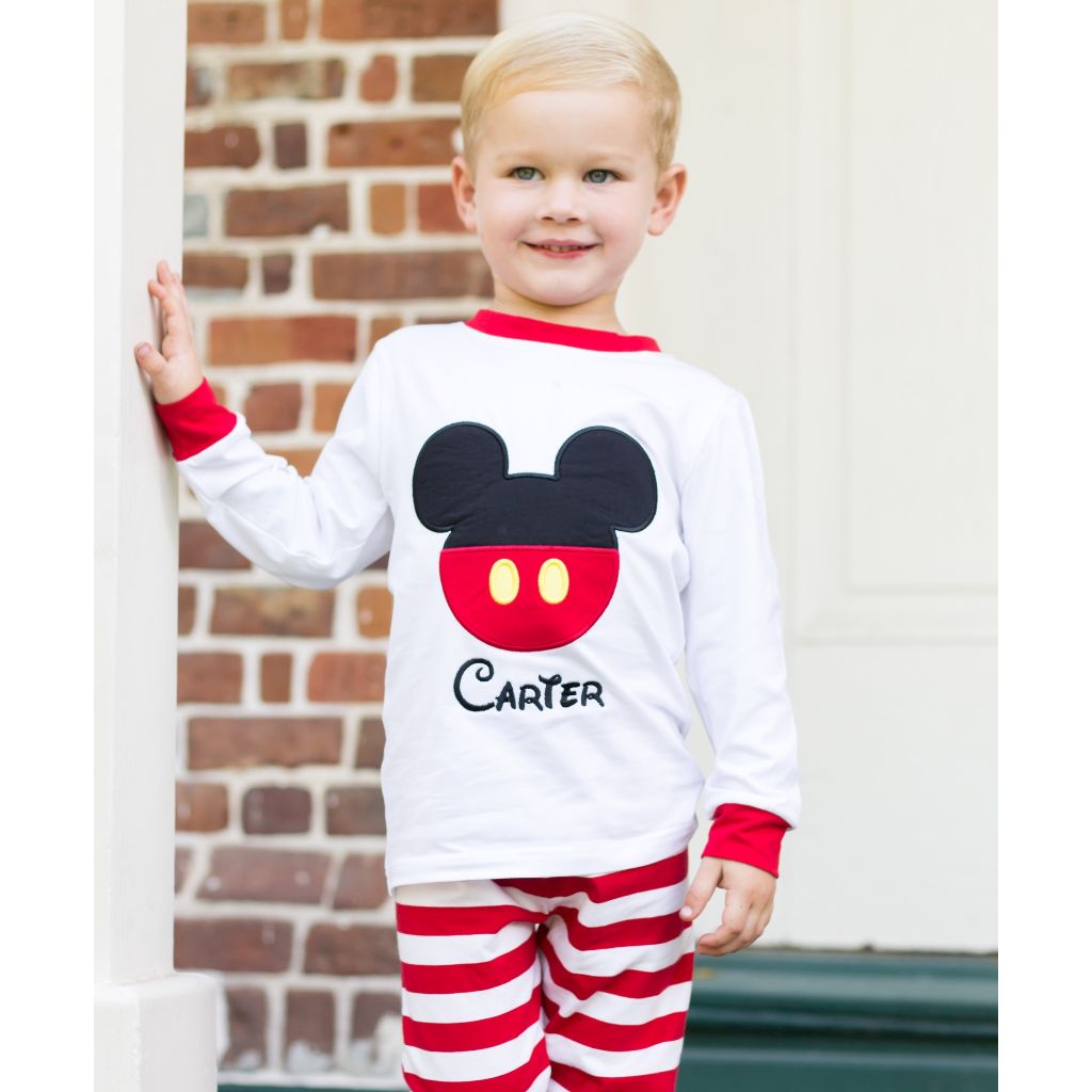 Boys Disney Mickey Mouse Ears Pajamas Personalized