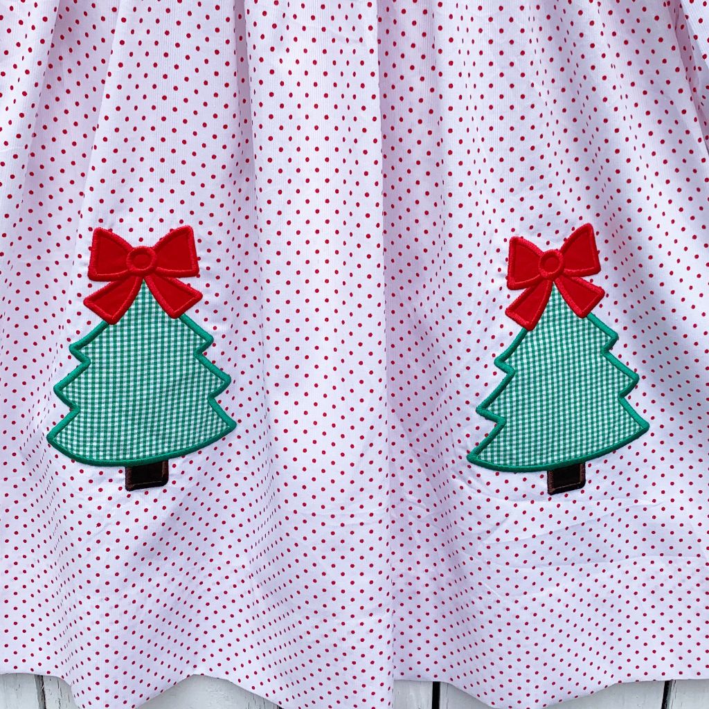 Christmas Tree Applique Dress