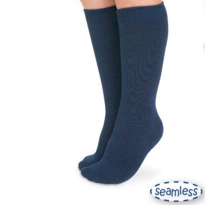 Jefferies Navy Blue Knee Socks