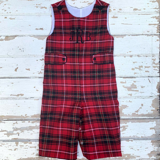 Boys Christmas Plaid Longall Jon Jon