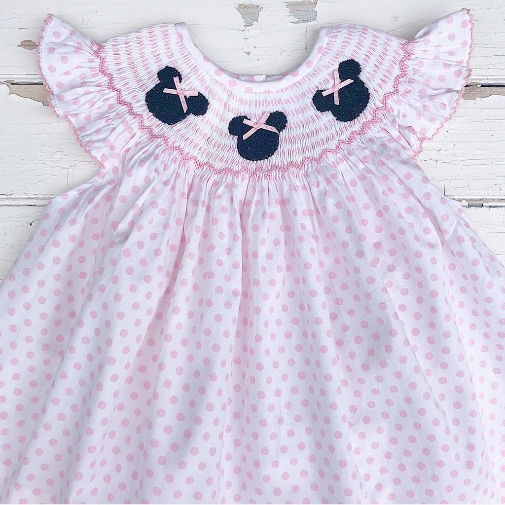 Smocked Mouse Ears Bloomer Set