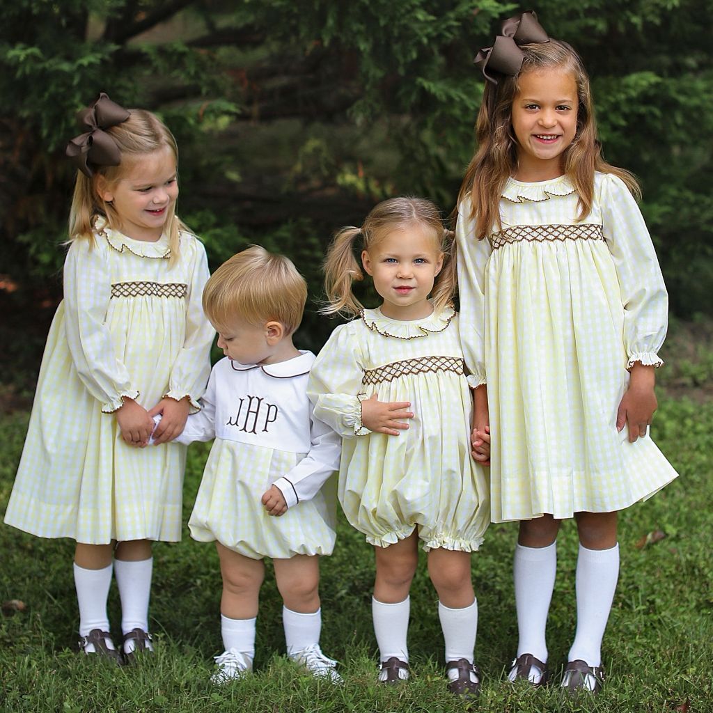 Matching Smocked Clothing for Boys and Girls