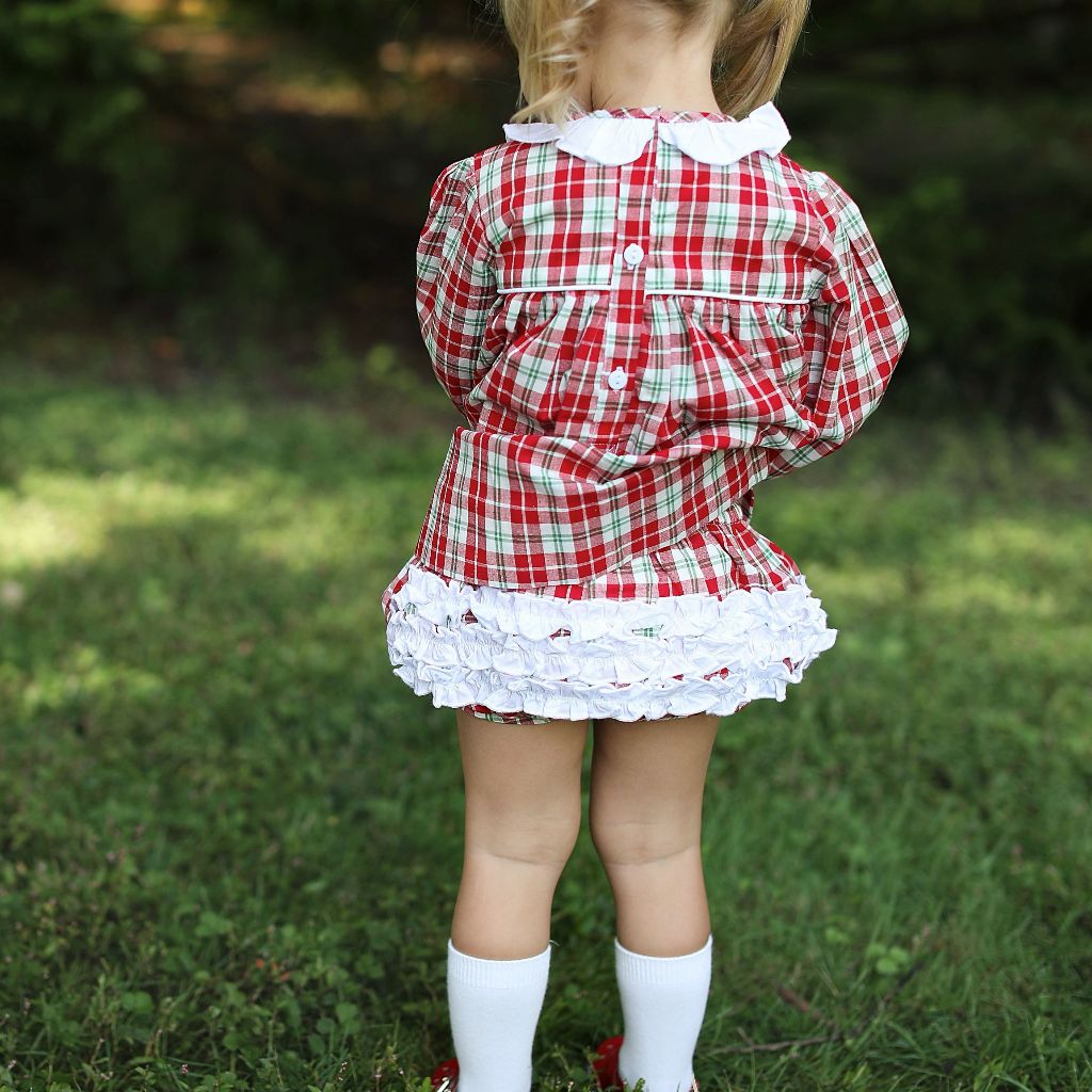 Holly Jolly Plaid Bloomer Set