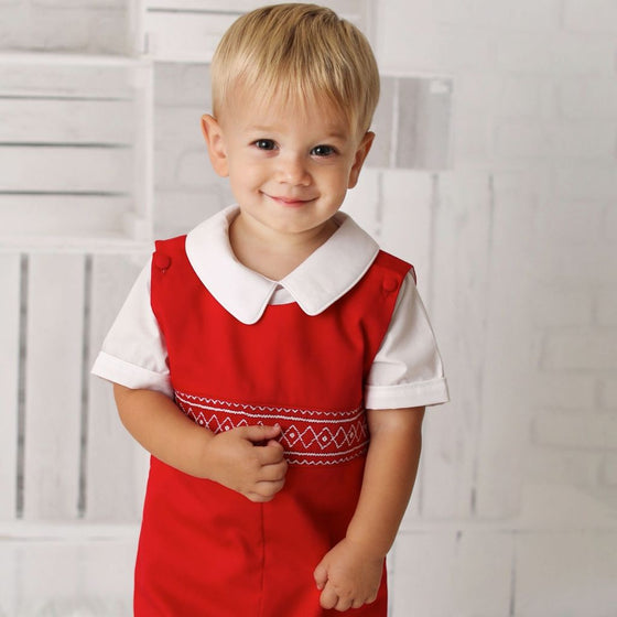 Regal Red Smocked Longall
