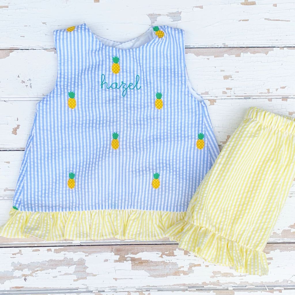 Open Swing Back Ruffled Top and Shorts Set