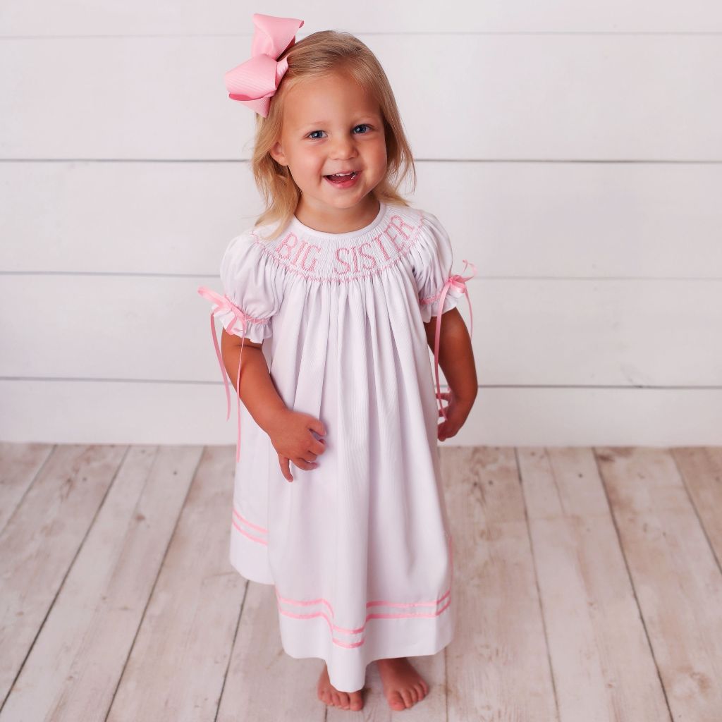 Smocked Big Sister Bishop Dress