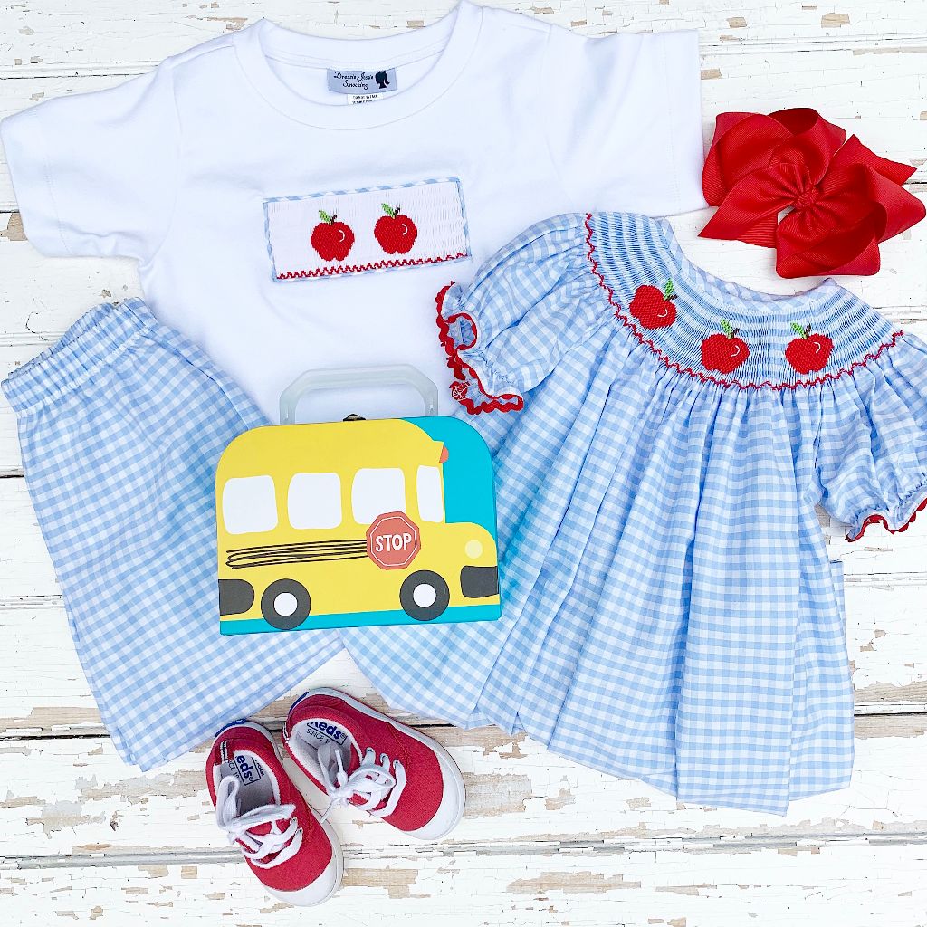 Back to School Apple Smocking
