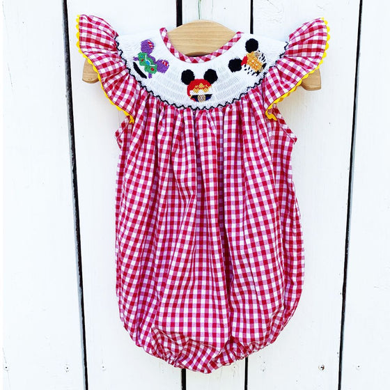Girls Smocked Toy Story Bubble